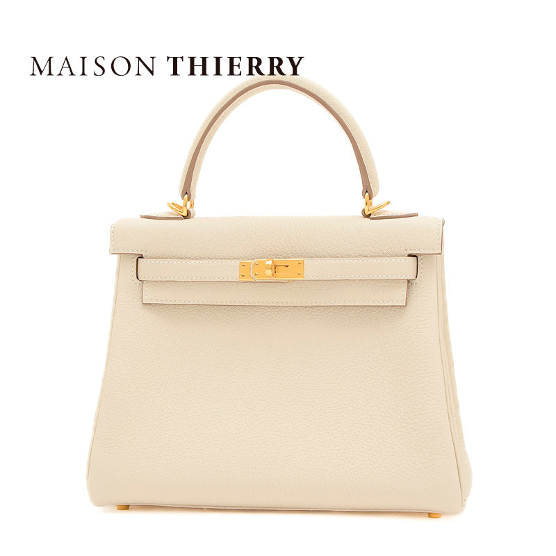 ケリー25 内縫い トゴ クレ ゴールド金具 ストラップ2本 W刻印