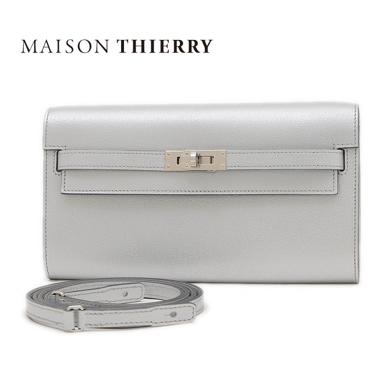 tiruru.0909専用エルメス ケリーウォレット シルバー金具 ケリートゥーゴー シェブルシャムキラ アルジャン シルバー金具 K刻印