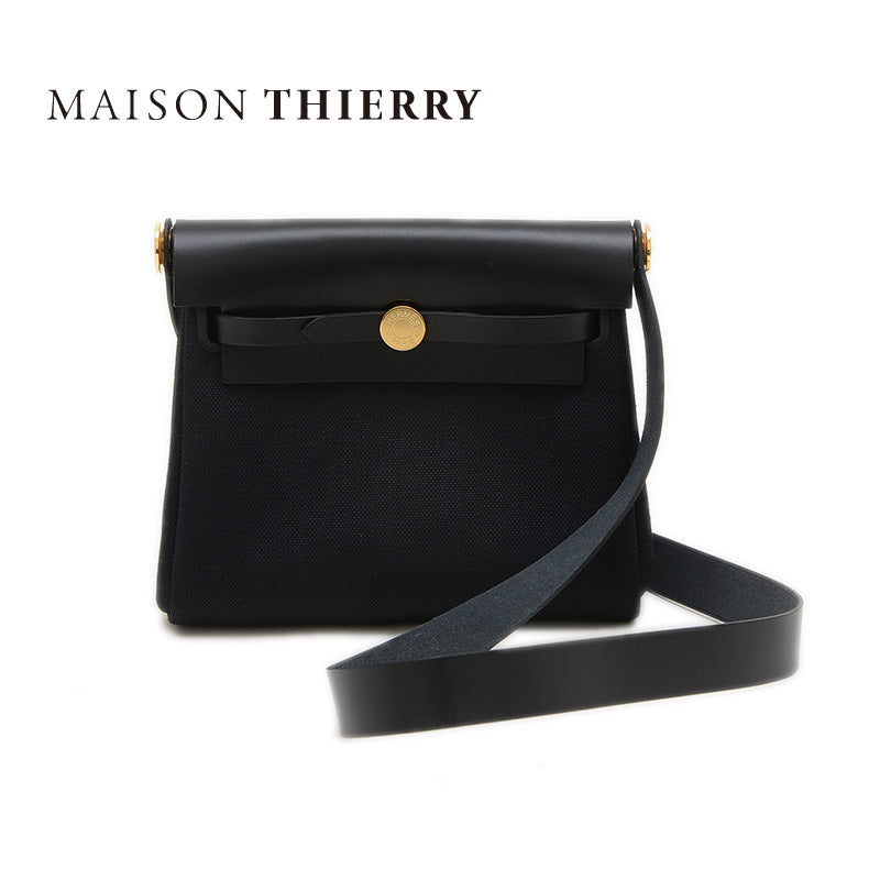 エールバッグ ミニ 2WAY トワルアッシュ ゴールド金具 ブラック K刻印