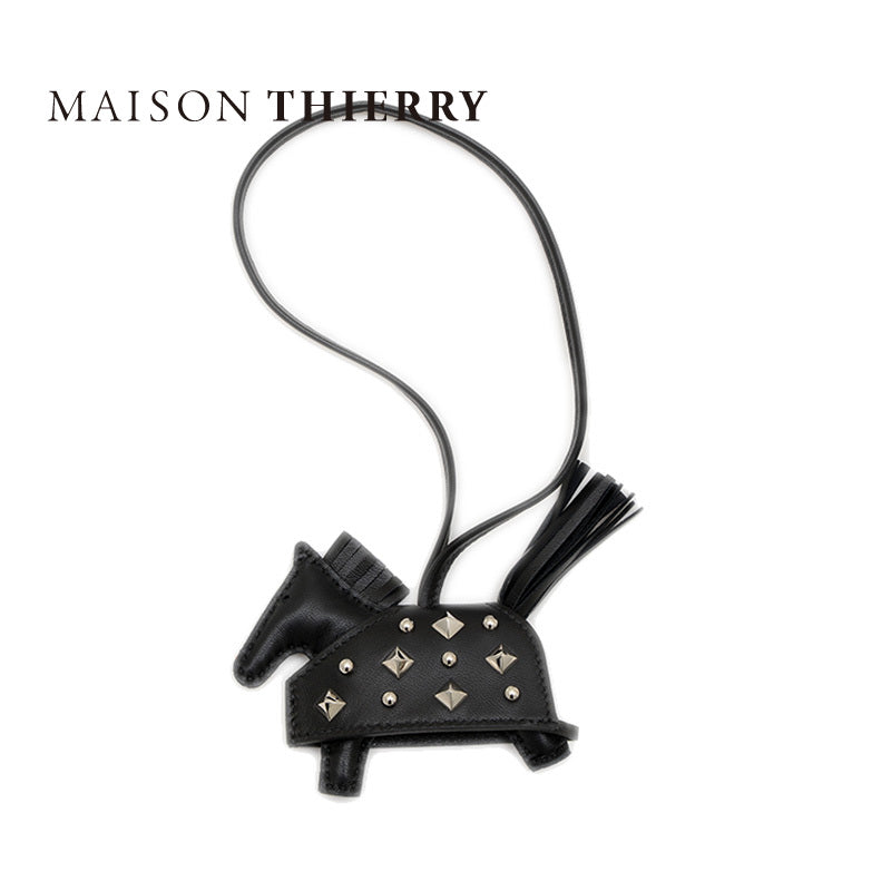 ロデオ ロベオロックPM バッグチャーム ブラック シルバー金具 K刻印  